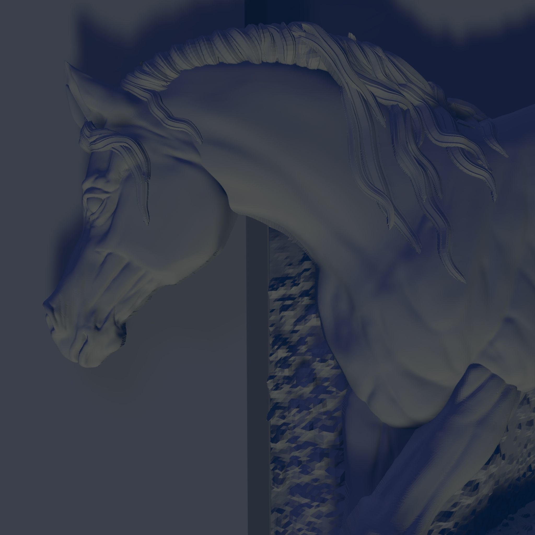 TWO HORSES RELIEF 3D model_14