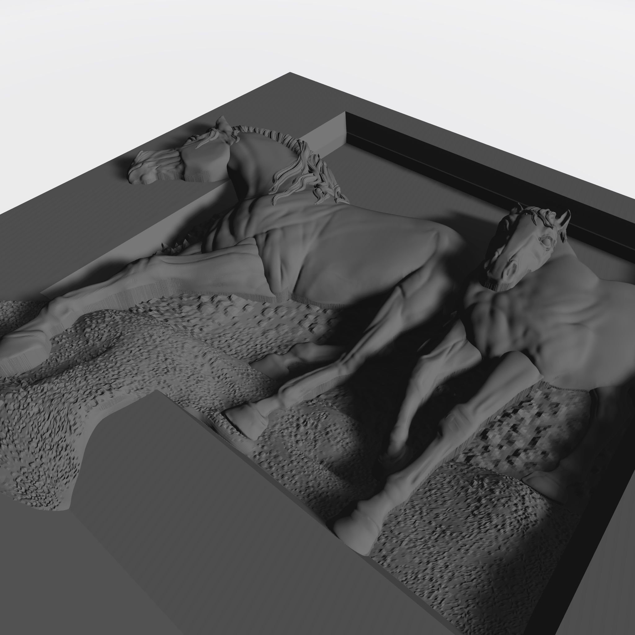 TWO HORSES RELIEF 3D model_13