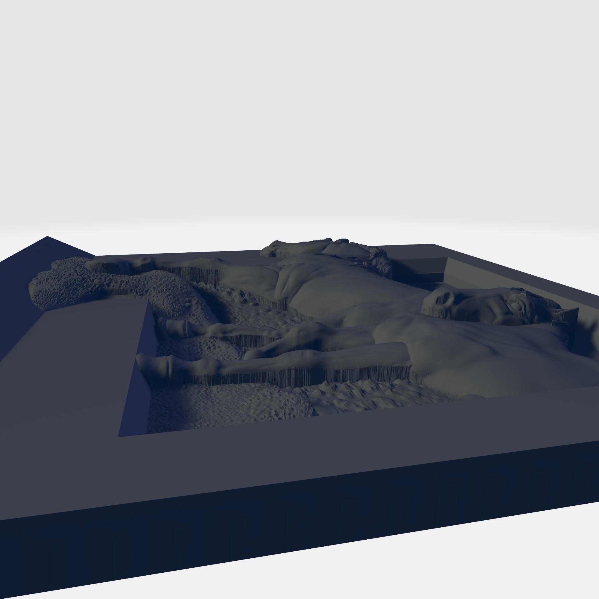 TWO HORSES RELIEF 3D model_11