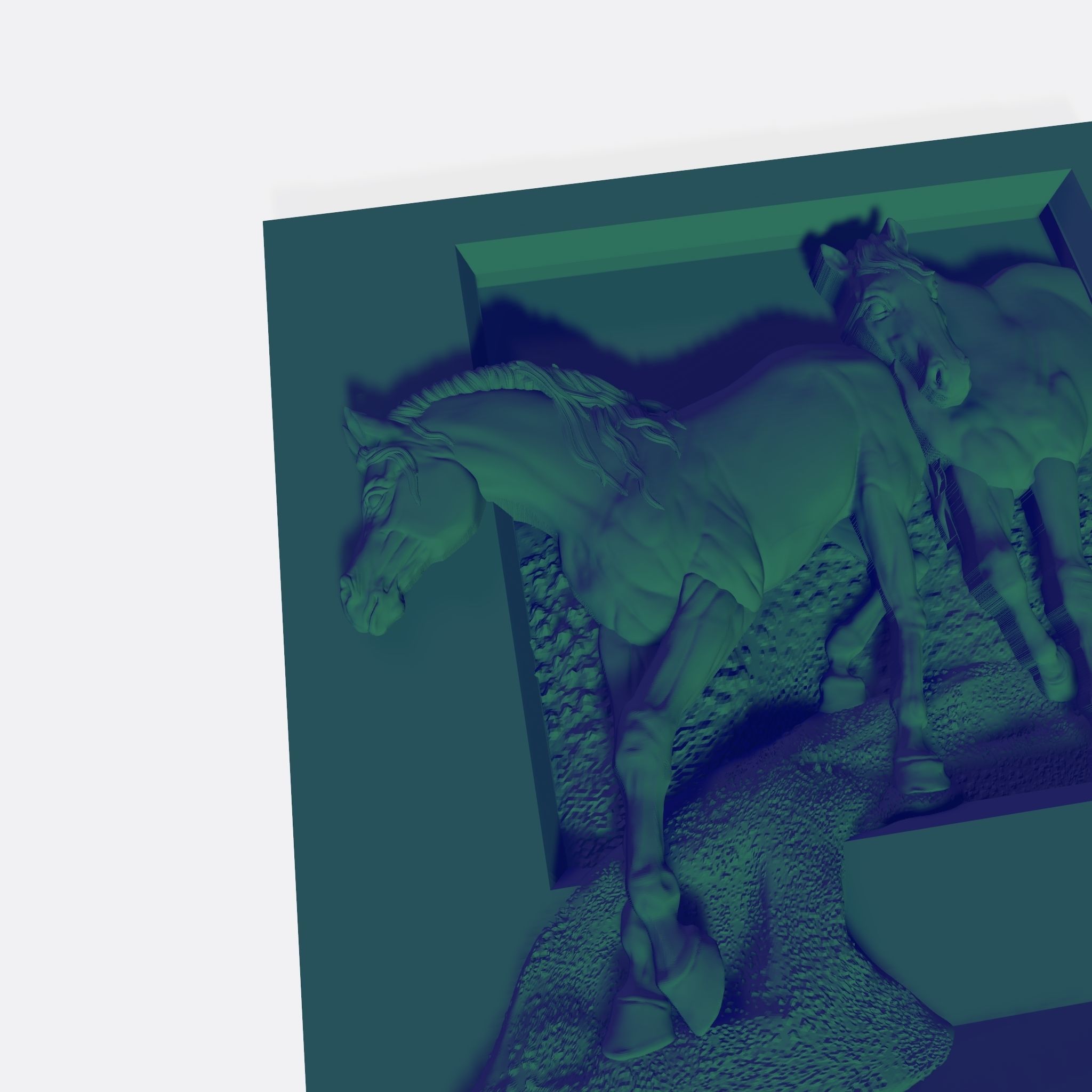 TWO HORSES RELIEF 3D model_15