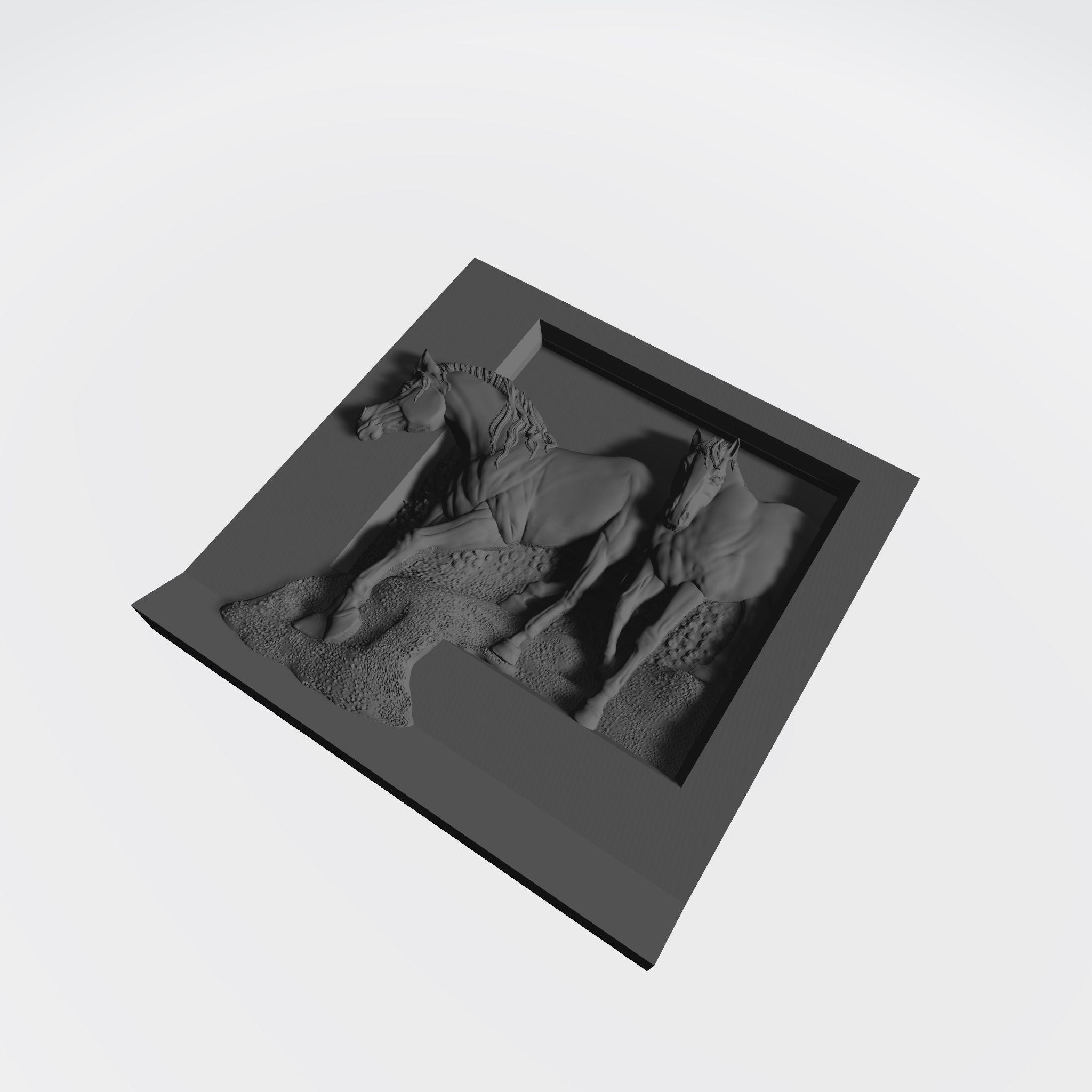 TWO HORSES RELIEF 3D model_3