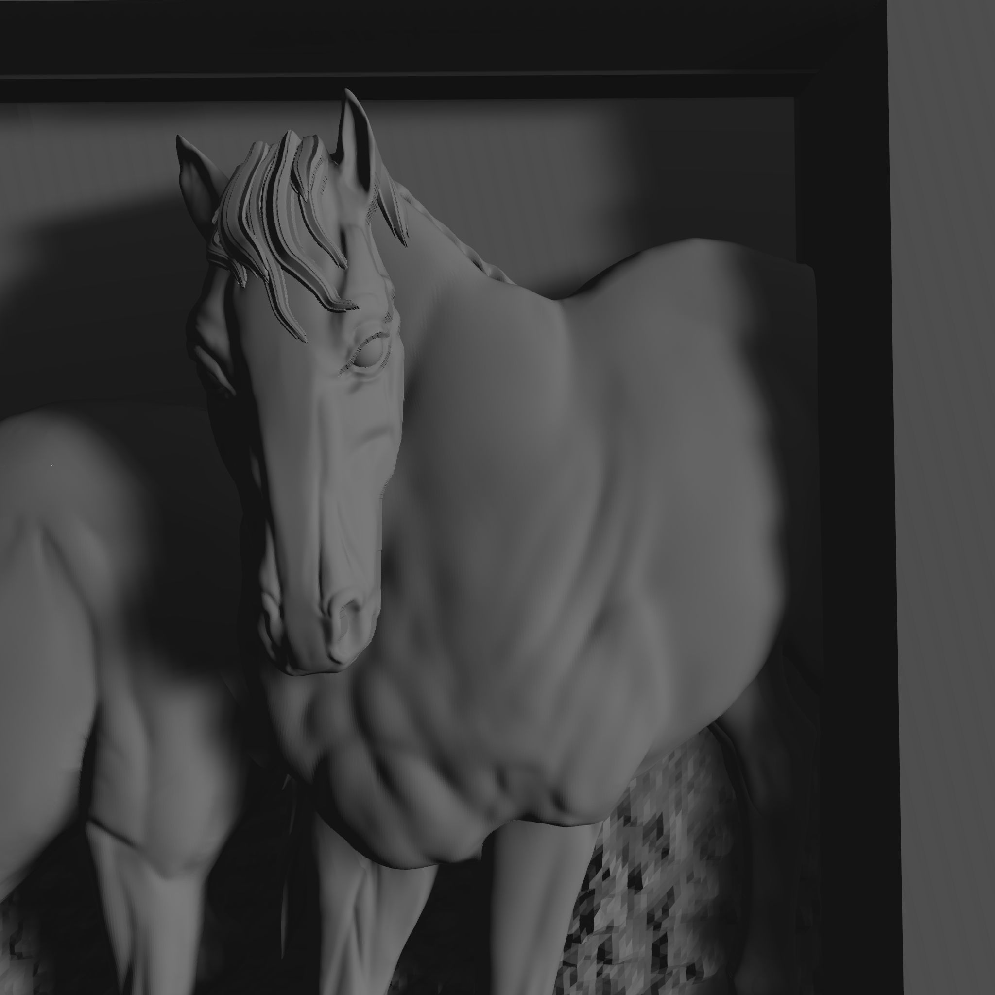 TWO HORSES RELIEF 3D model_9