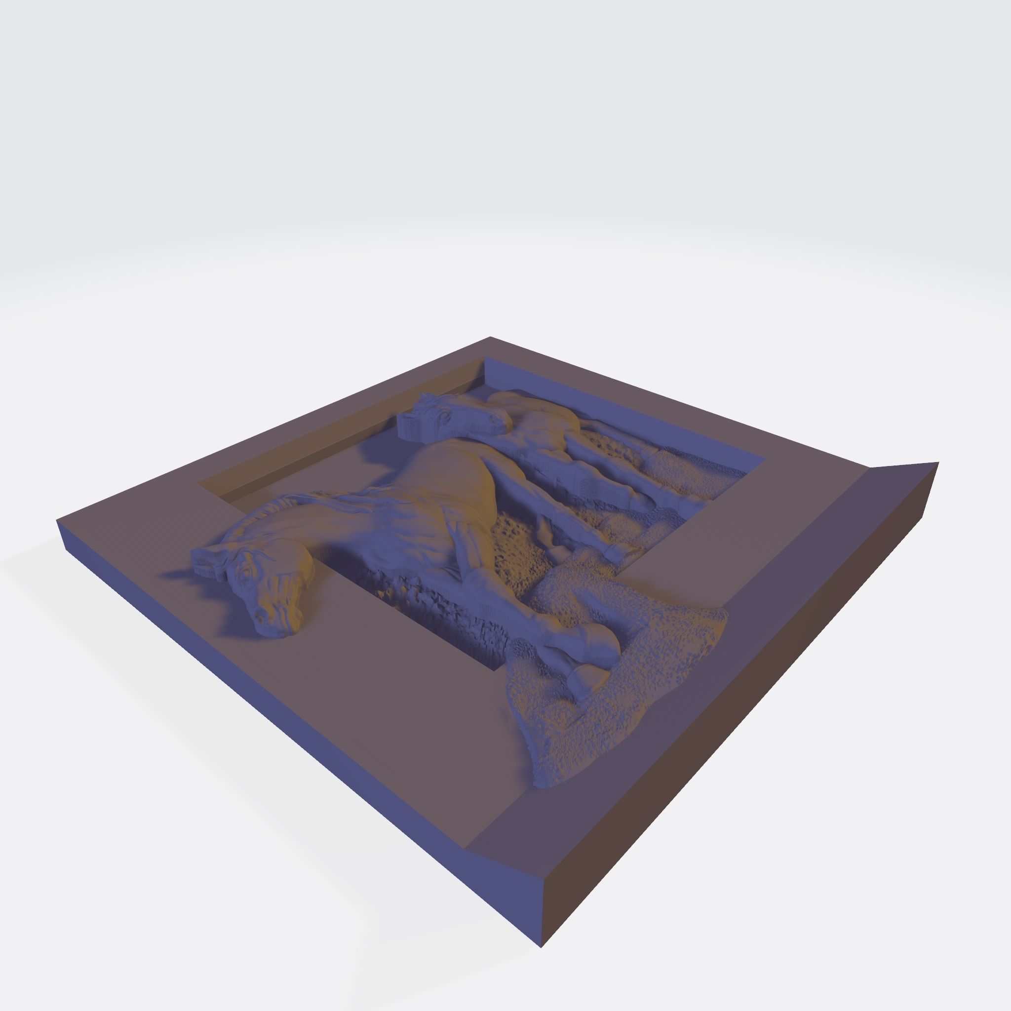TWO HORSES RELIEF 3D model_5