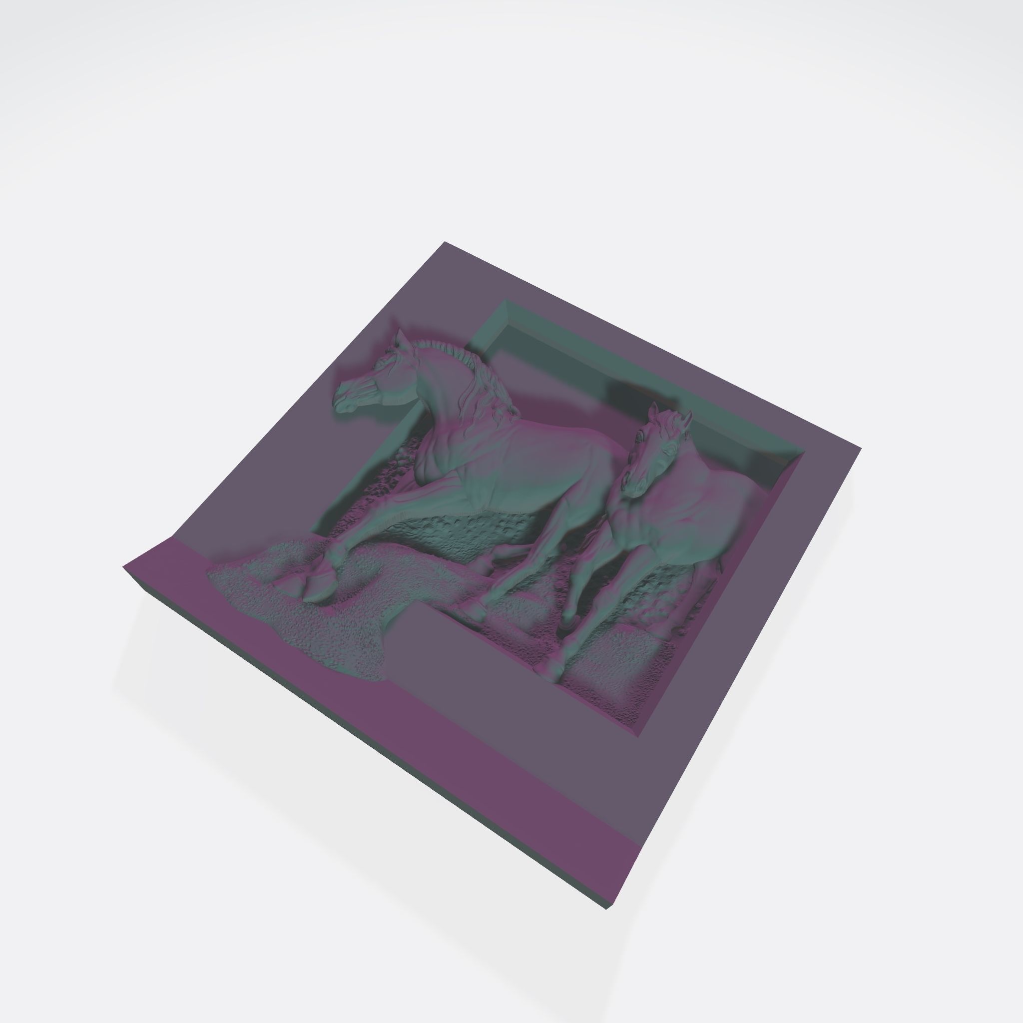 TWO HORSES RELIEF 3D model_4
