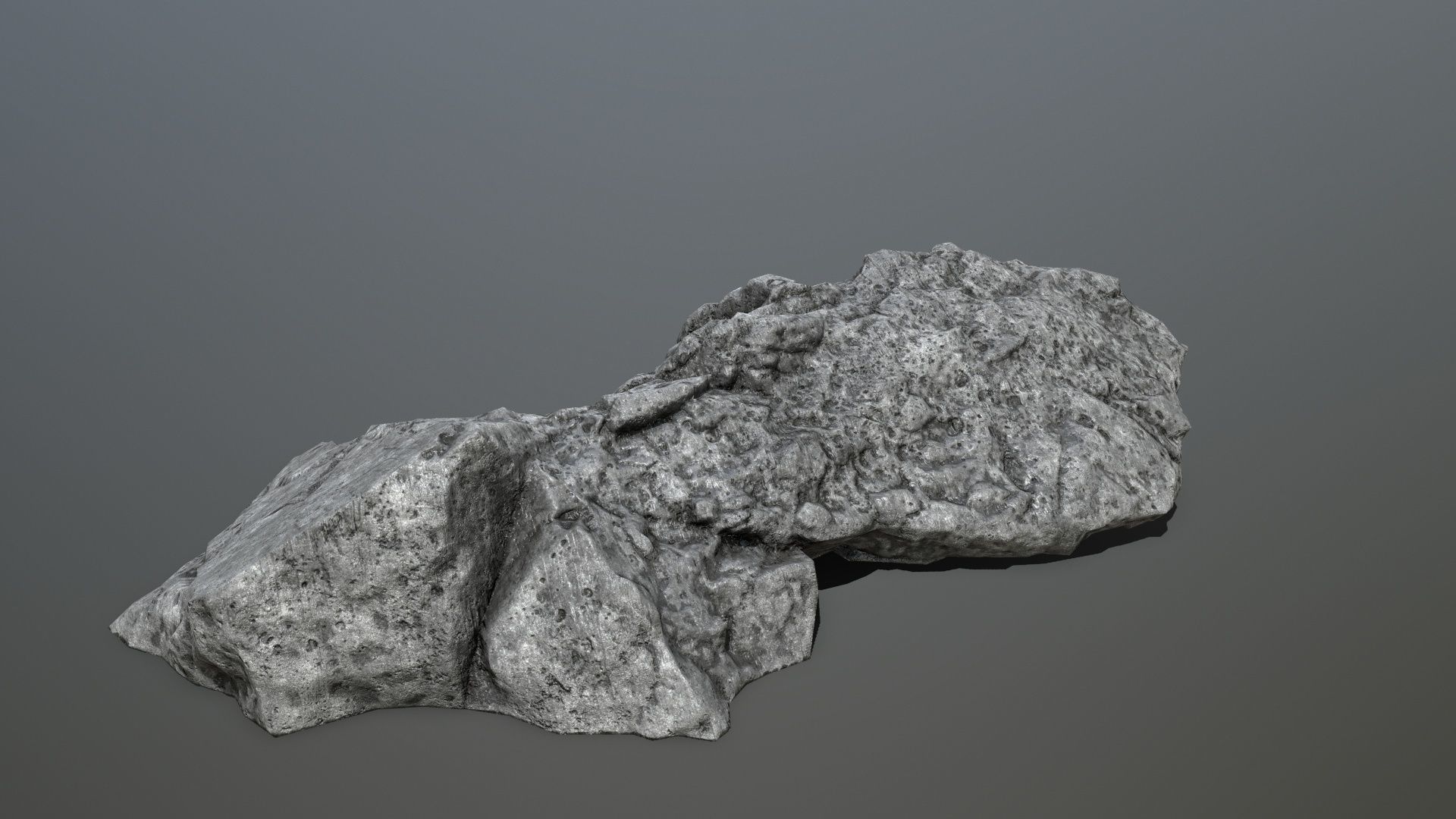 cliff rocks Low-poly 3D model_9