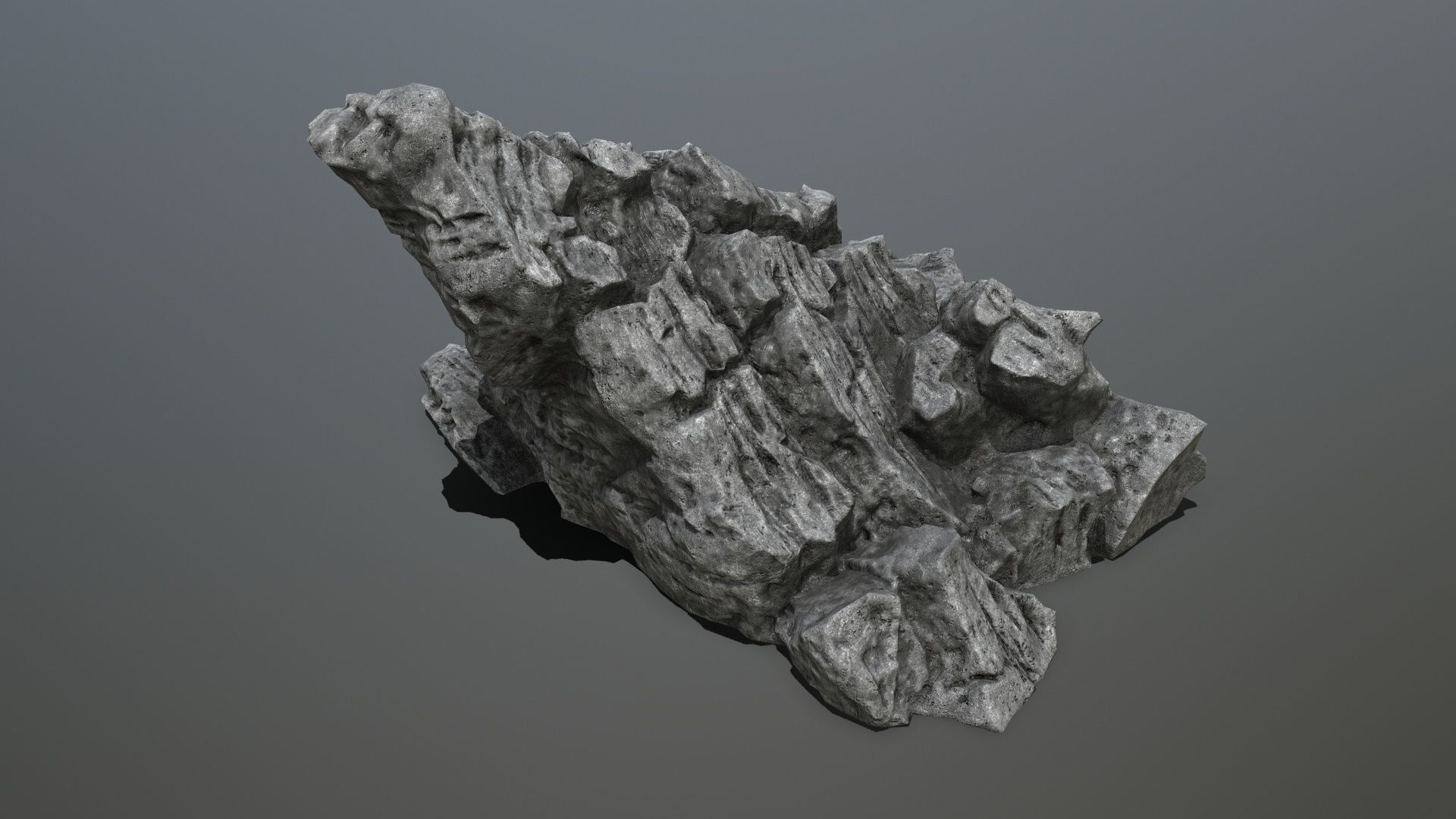 cliff rocks Low-poly 3D model_16