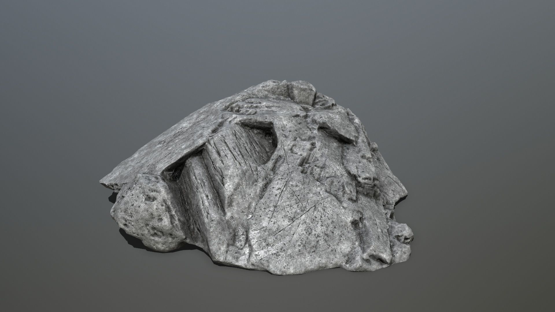 cliff rocks Low-poly 3D model_4