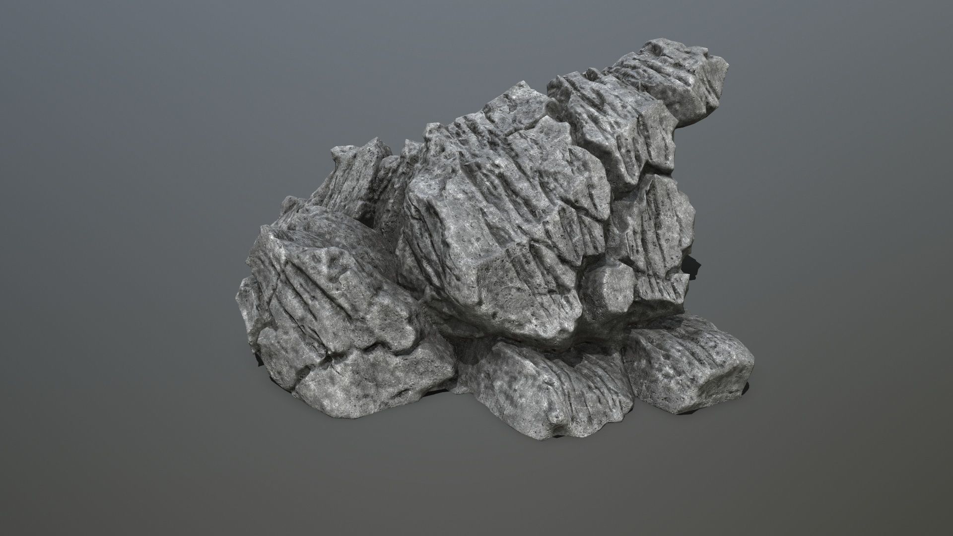 cliff rocks Low-poly 3D model_17