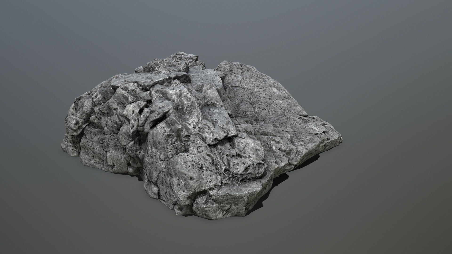 cliff rocks Low-poly 3D model_3