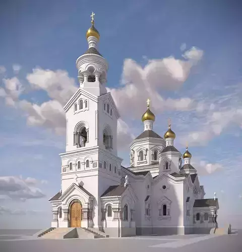 Orthodox church 3D model