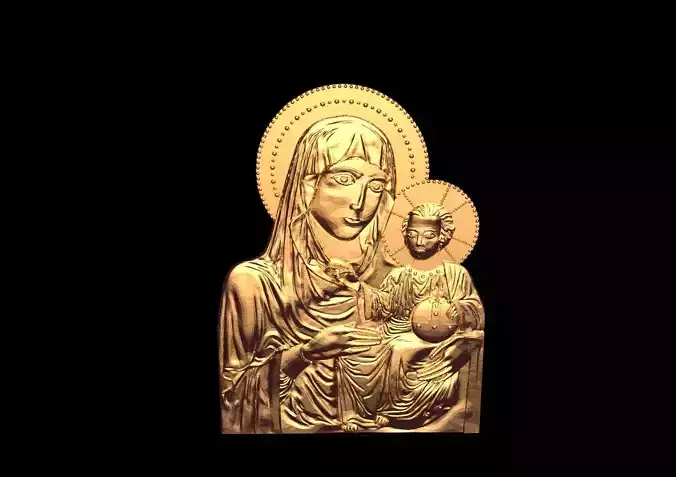 Mother of God of Jerusalem 3D print model
