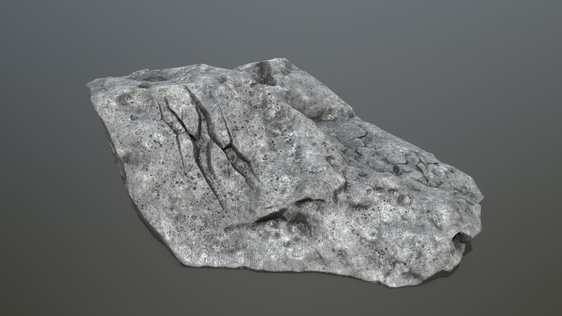 cliff rocks Low-poly 3D model_7