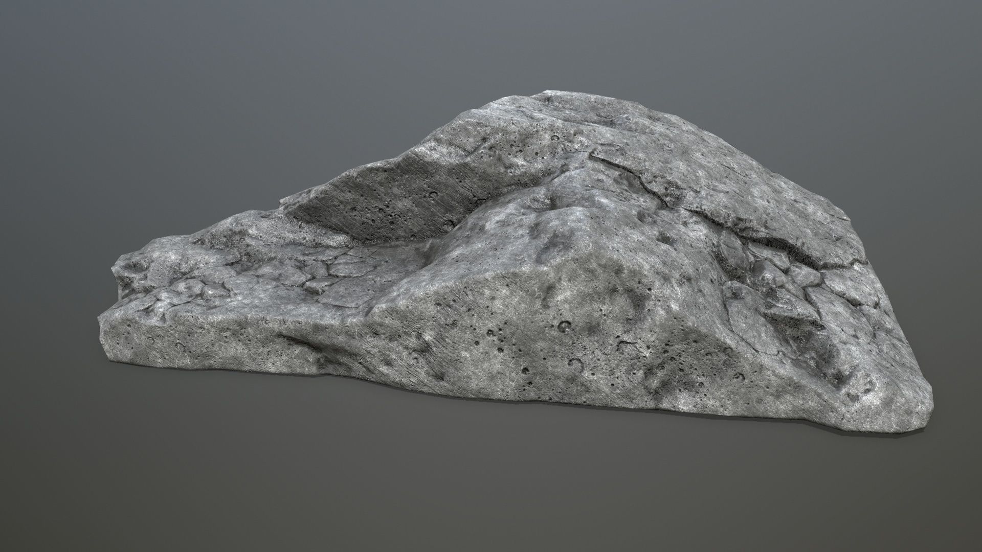 cliff rocks Low-poly 3D model_8