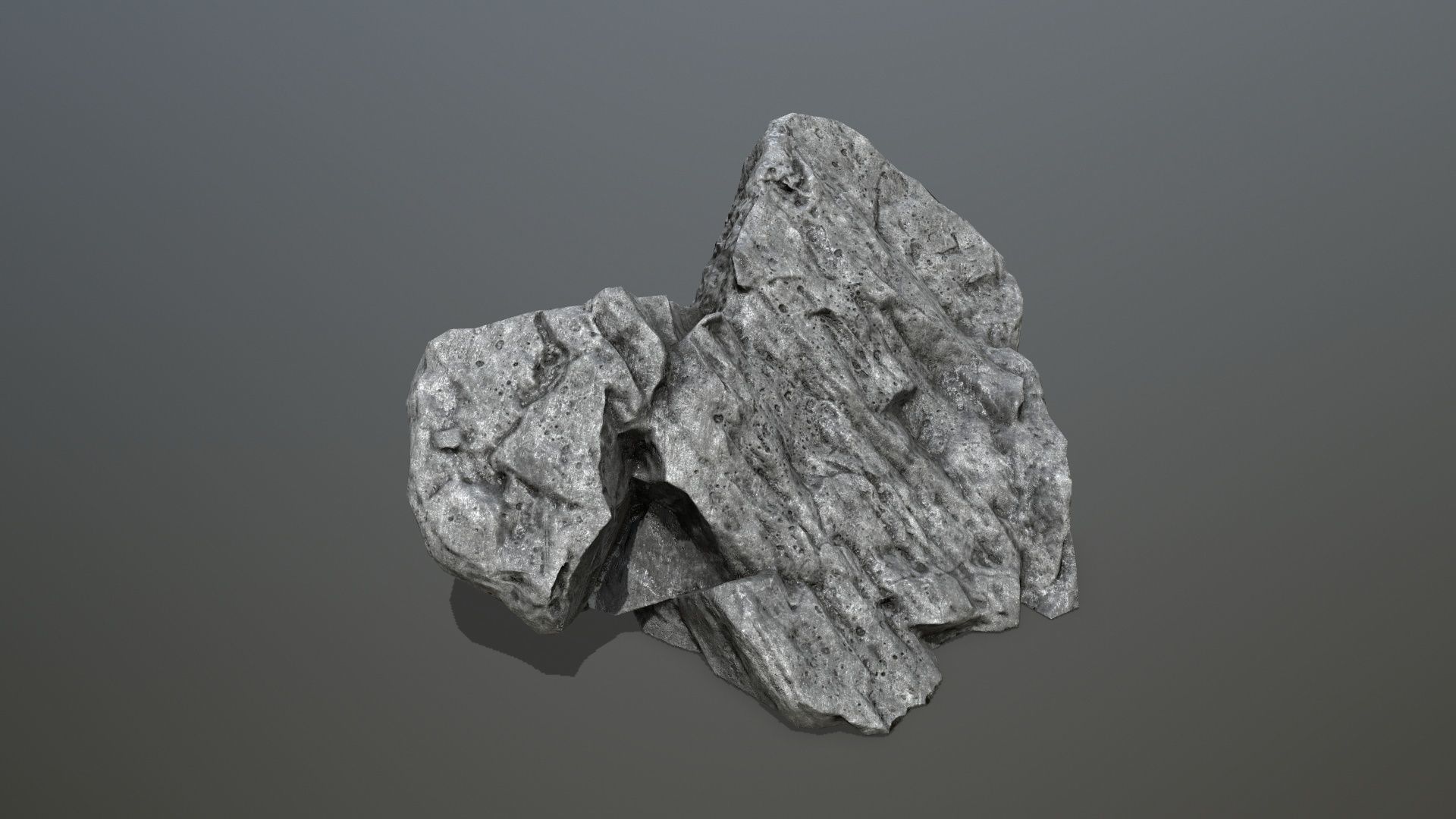 cliff rocks Low-poly 3D model_5