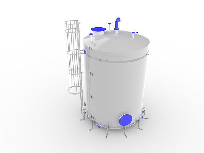Estanque 50m3 frp 3D model
