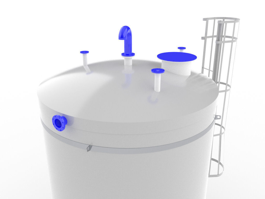 Estanque 50m3 frp 3D model_3