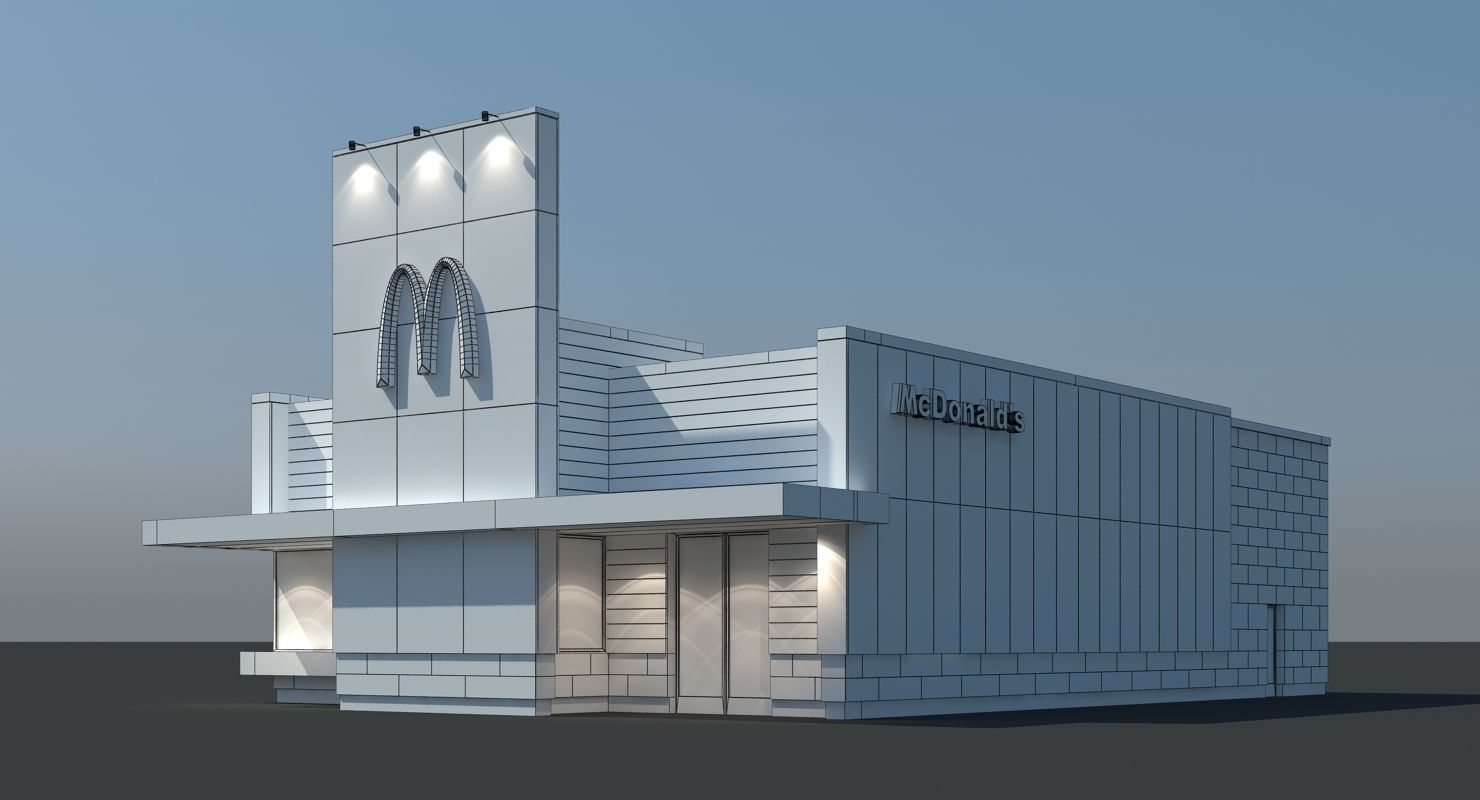 McDonalds Restaurant 3D model_13