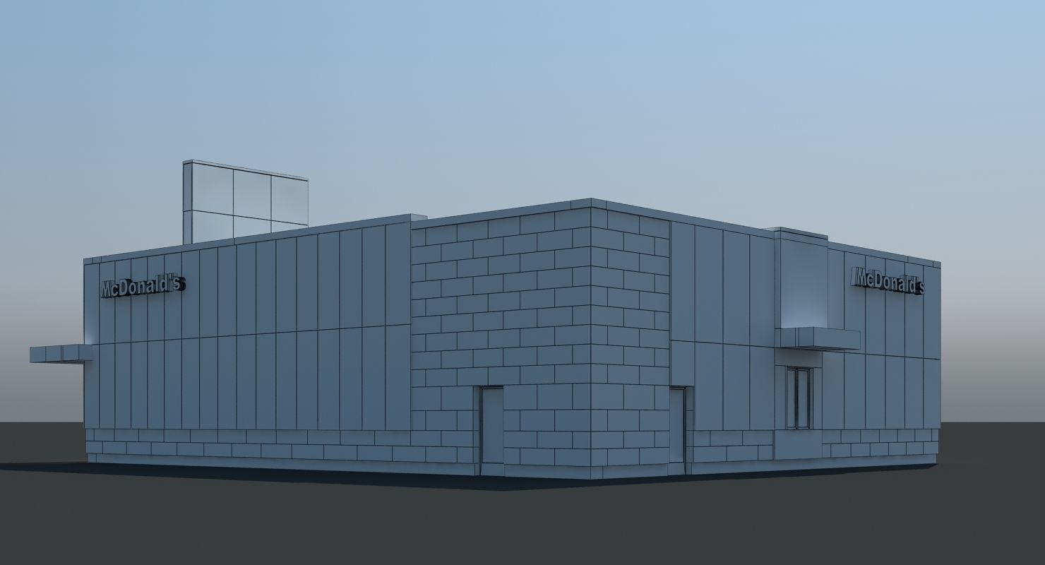 McDonalds Restaurant 3D model_16