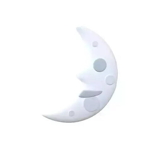 Twitter Version 1 First Quarter Moon Face v1 001 Low-poly 3D model Twitter Version 1 First Quarter Moon Face v1 001 Low-poly 3D model