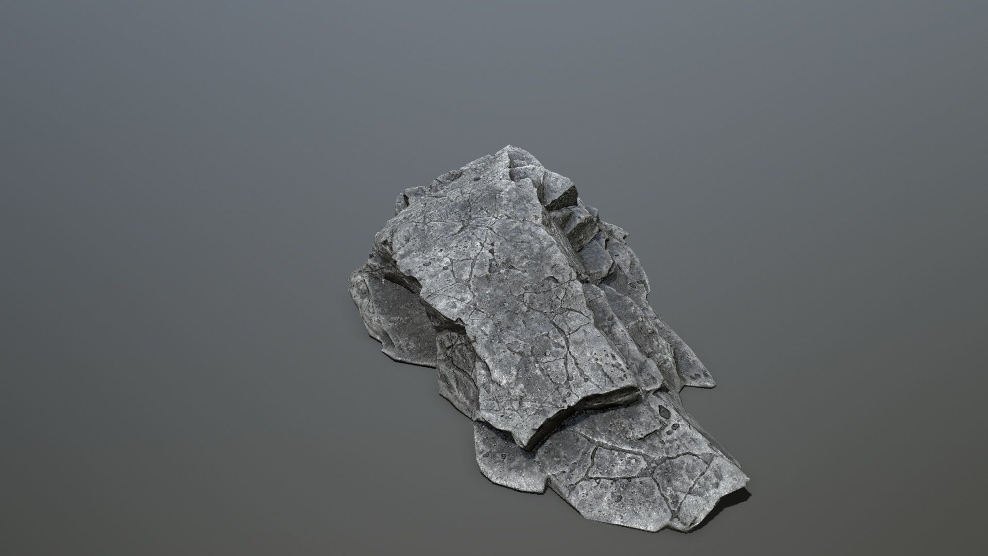 cliff rocks Low-poly 3D model_5