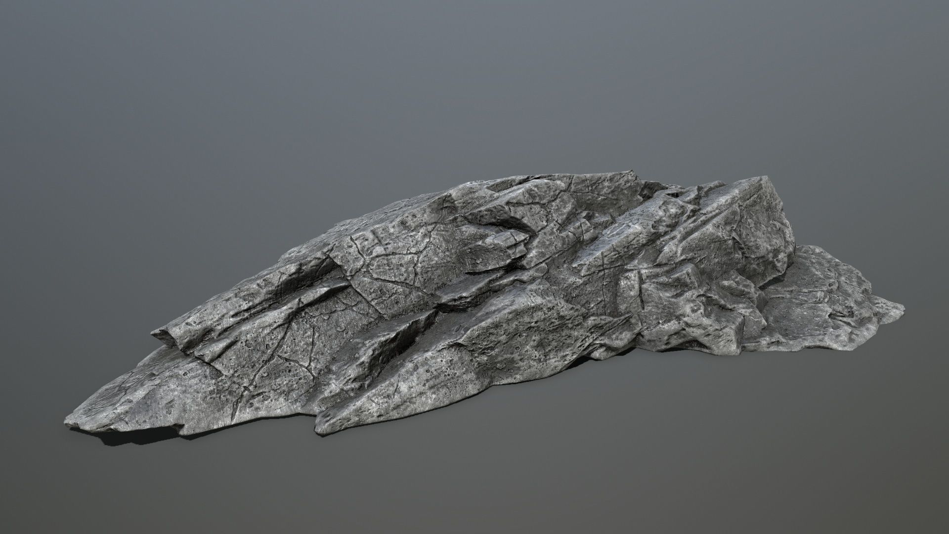 cliff rocks Low-poly 3D model_4
