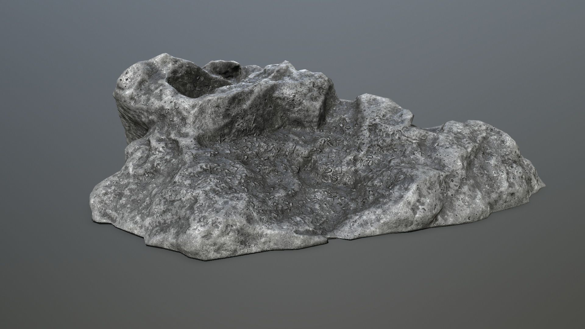 cliff rocks Low-poly 3D model_13