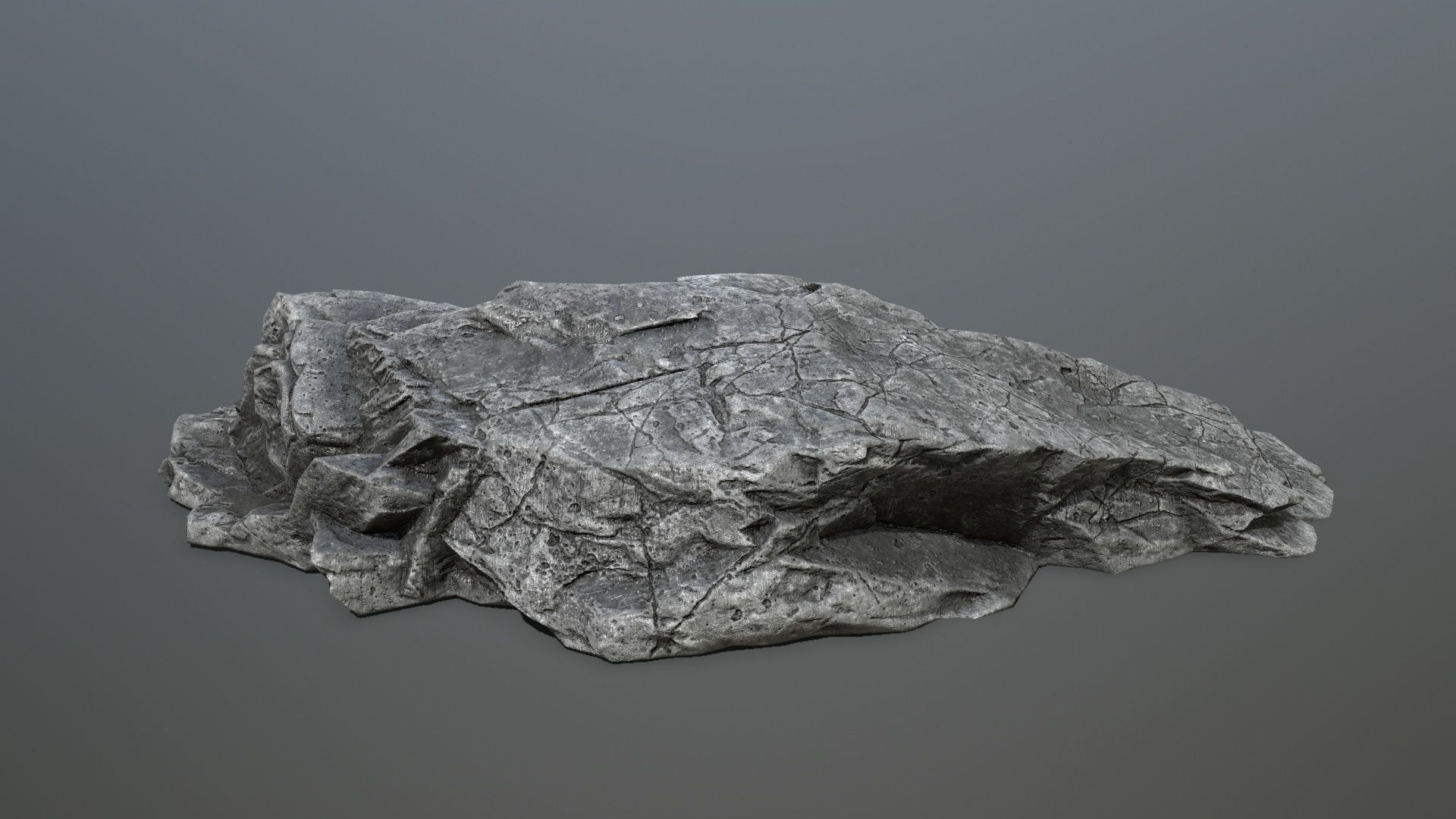 cliff rocks Low-poly 3D model_6