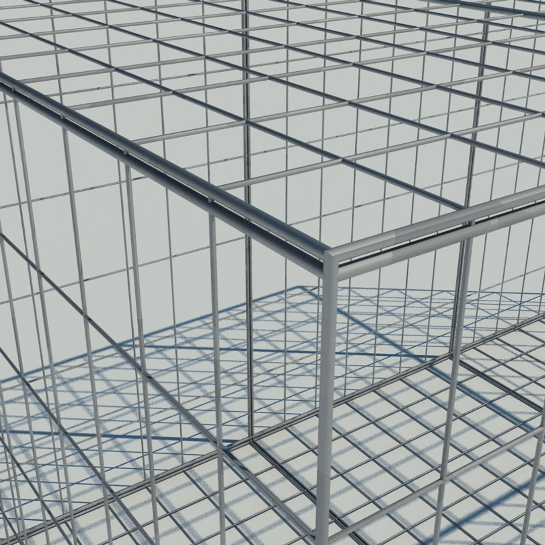 Gabion Stone Wall 2 3D model_10