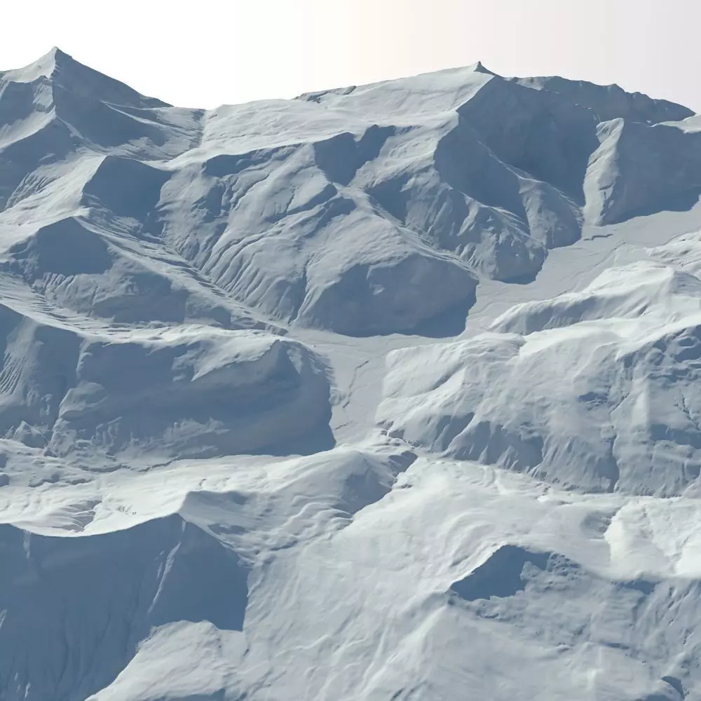 Snowy Terrain 6 3D model_0