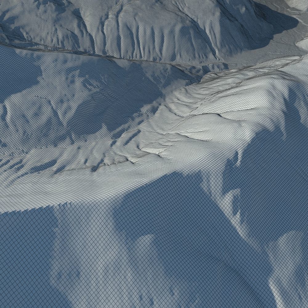 Snowy Terrain 6 3D model_8
