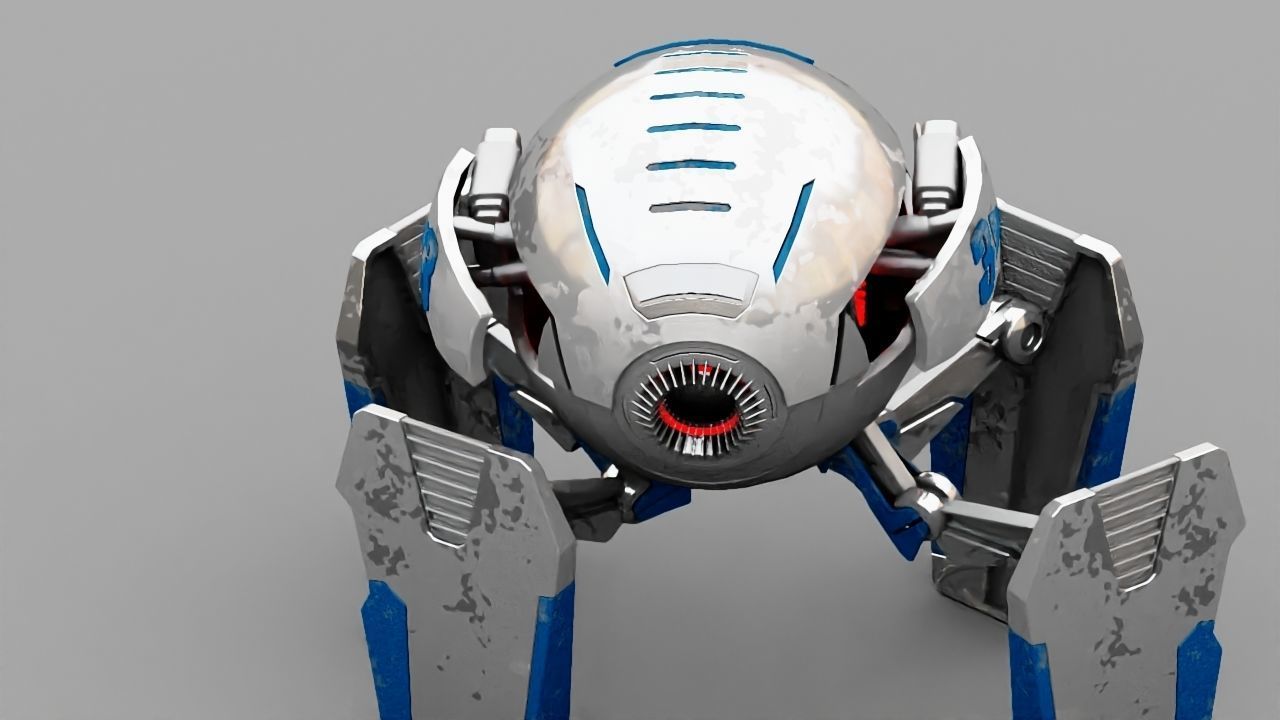 Ball Droid  rigged  - animated character 3D model_15