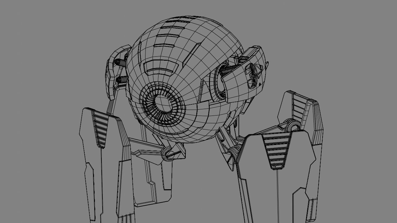 Ball Droid  rigged  - animated character 3D model_29