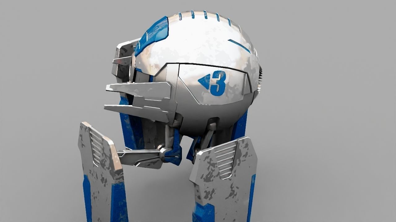 Ball Droid  rigged  - animated character 3D model_9