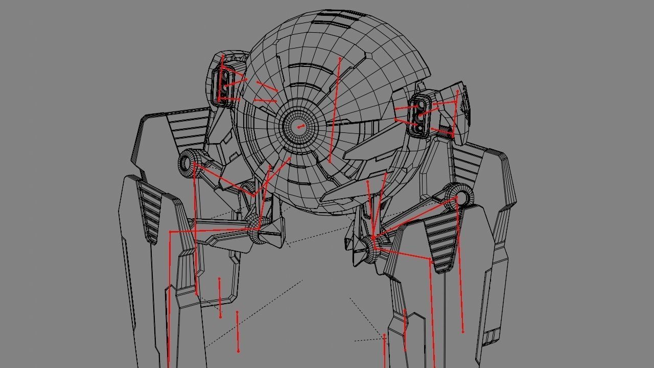 Ball Droid  rigged  - animated character 3D model_32