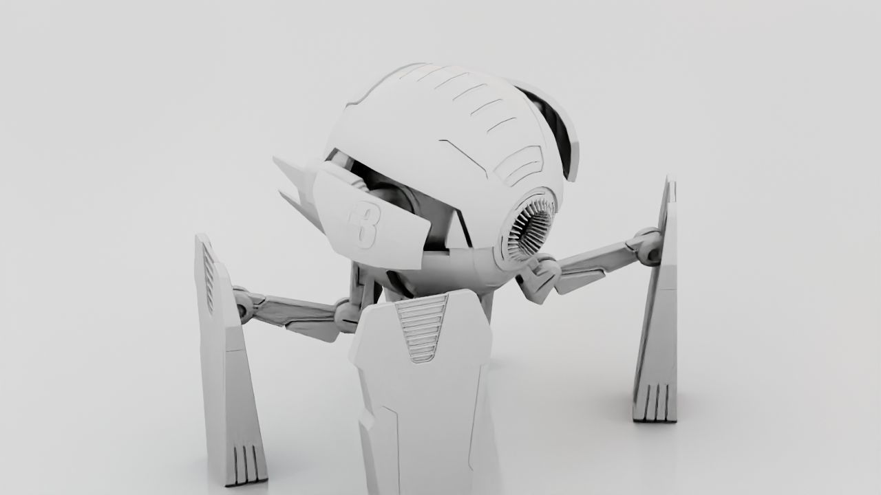 Ball Droid  rigged  - animated character 3D model_23