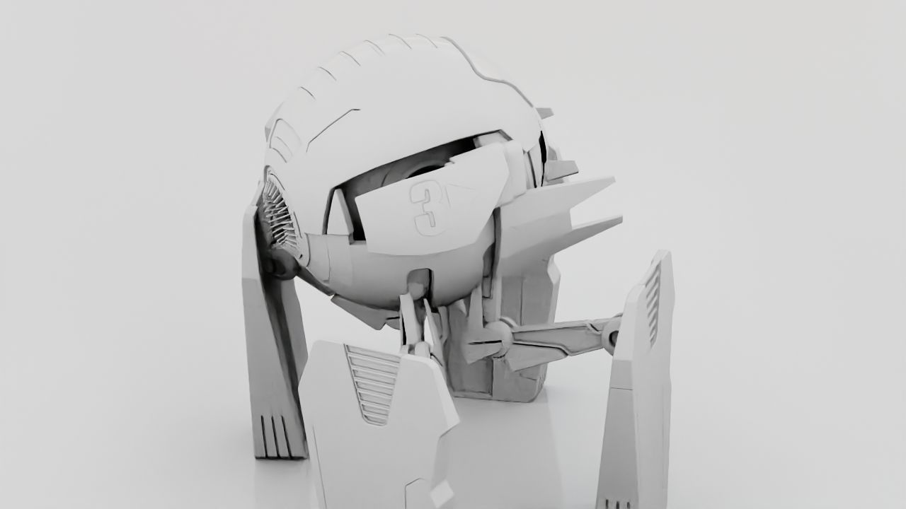 Ball Droid  rigged  - animated character 3D model_25