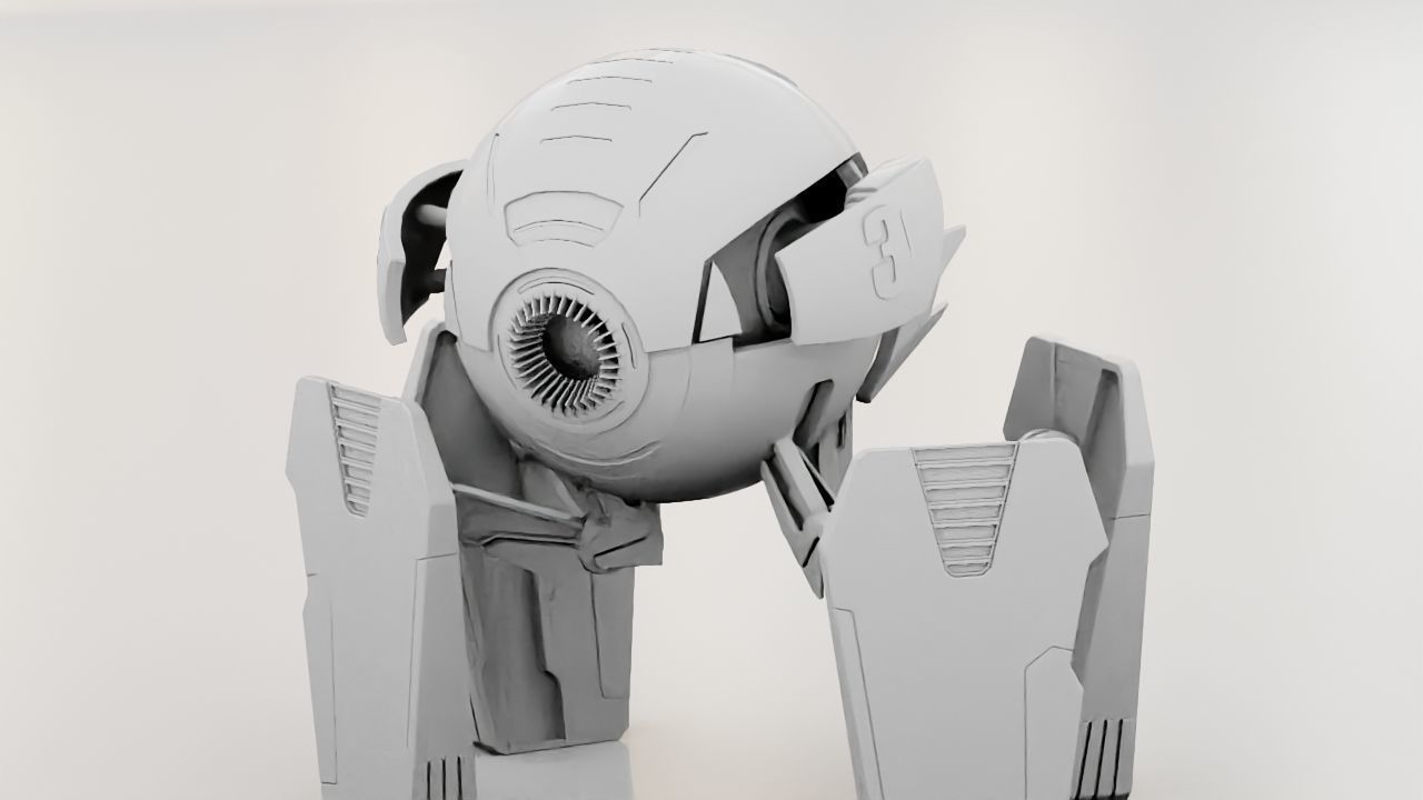 Ball Droid  rigged  - animated character 3D model_28