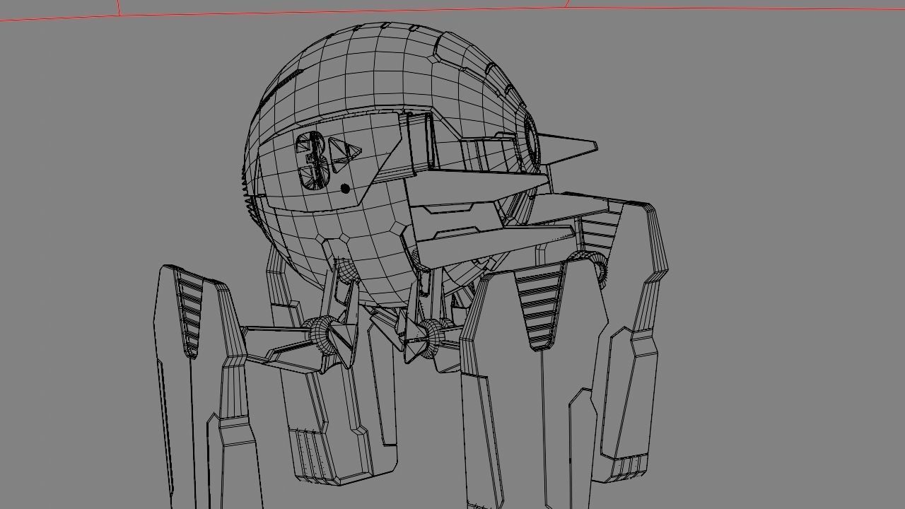 Ball Droid  rigged  - animated character 3D model_30