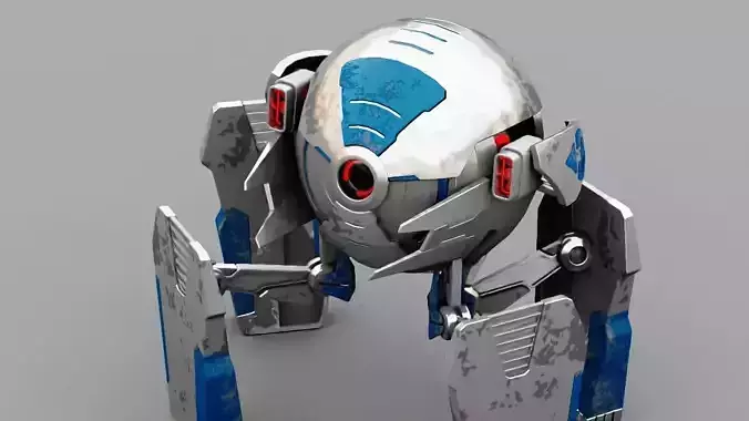 Ball Droid  rigged  - animated character