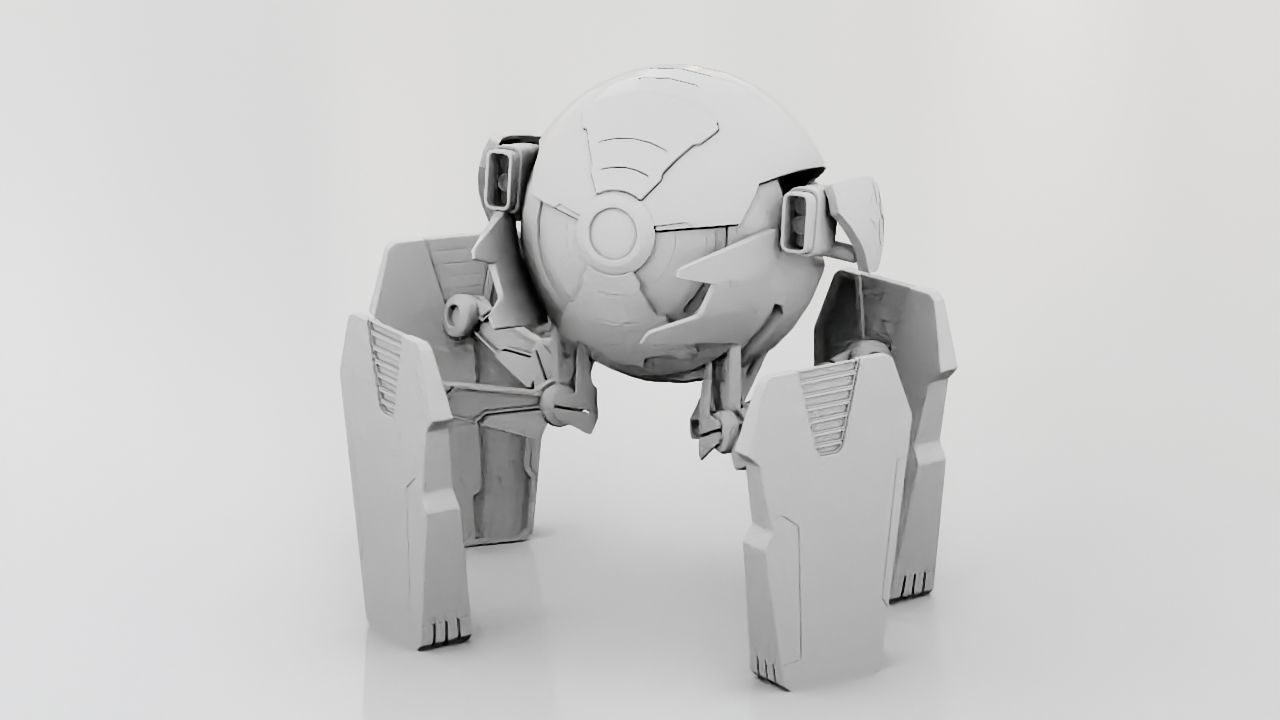 Ball Droid  rigged  - animated character 3D model_27