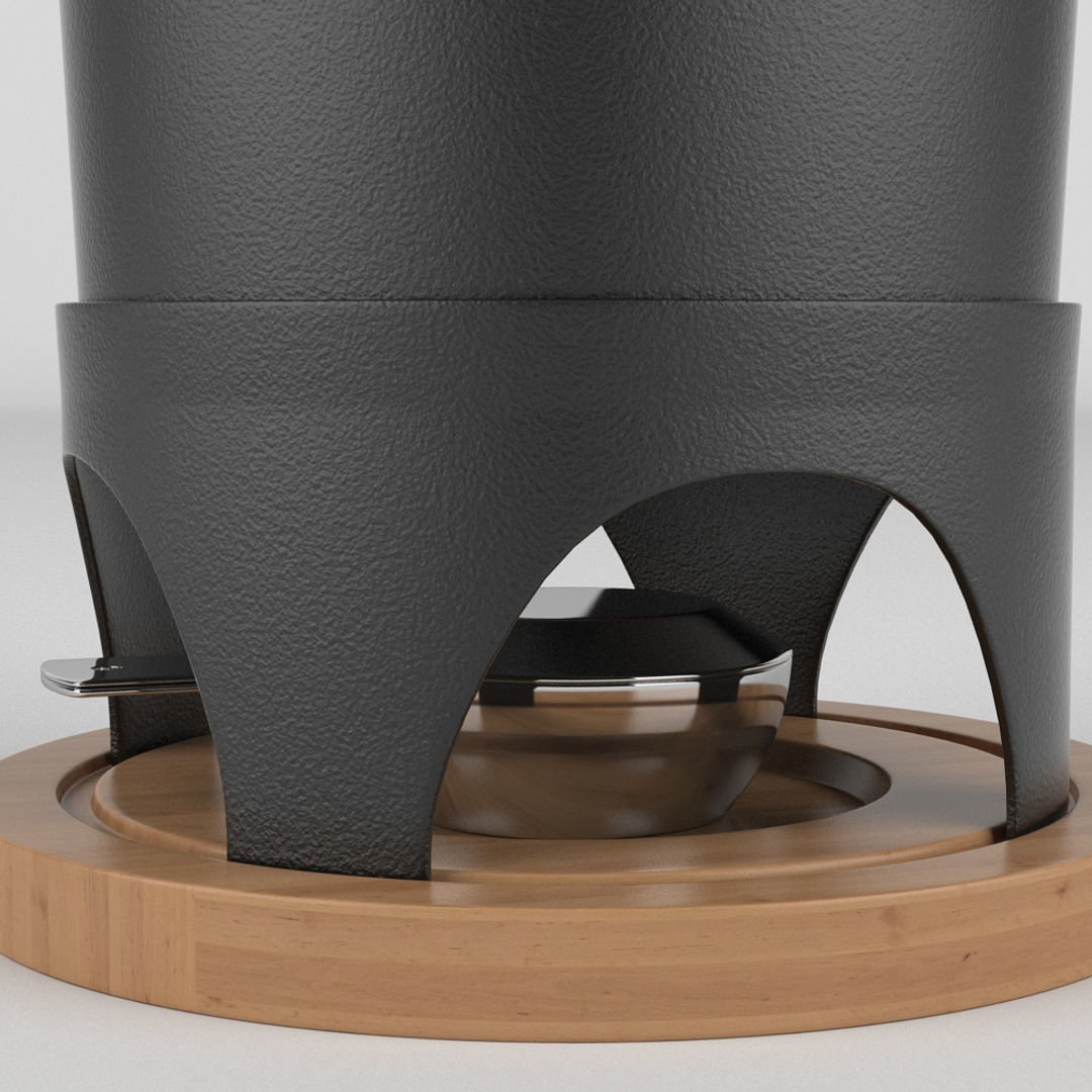 Fondue Set And Extras 3D model_20