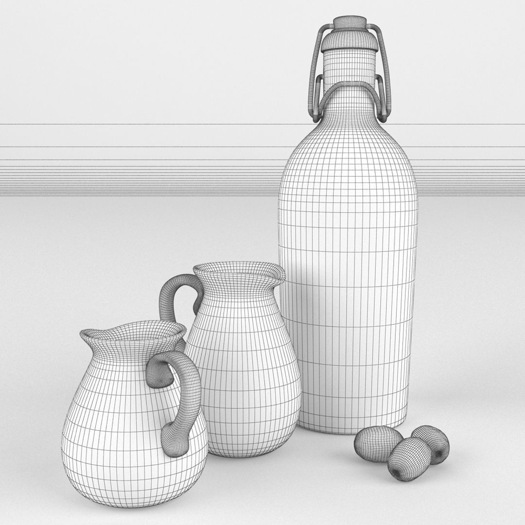 Fondue Set And Extras 3D model_24