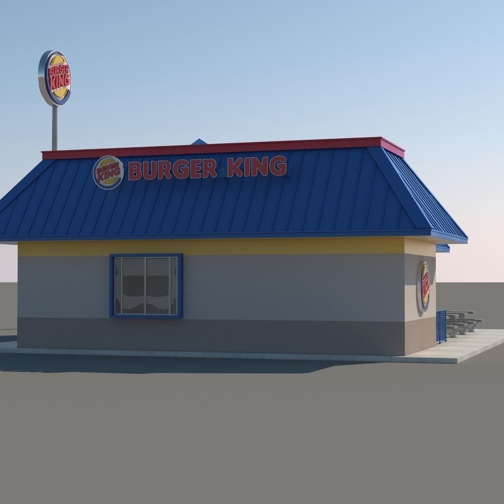 Burger King Restaurant 3D model_7