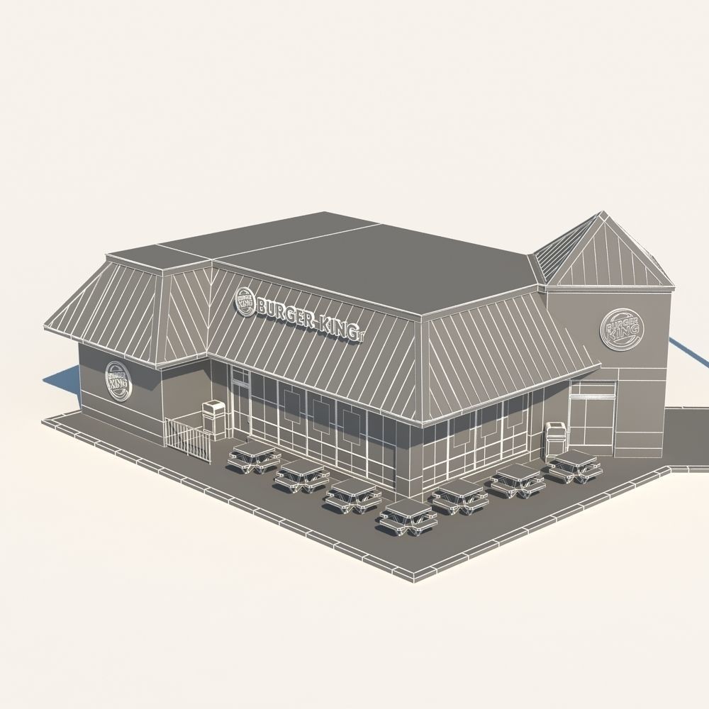 Burger King Restaurant 3D model_9