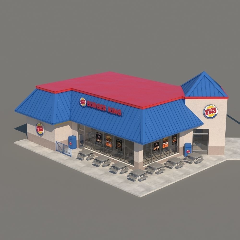 Burger King Restaurant 3D model_4