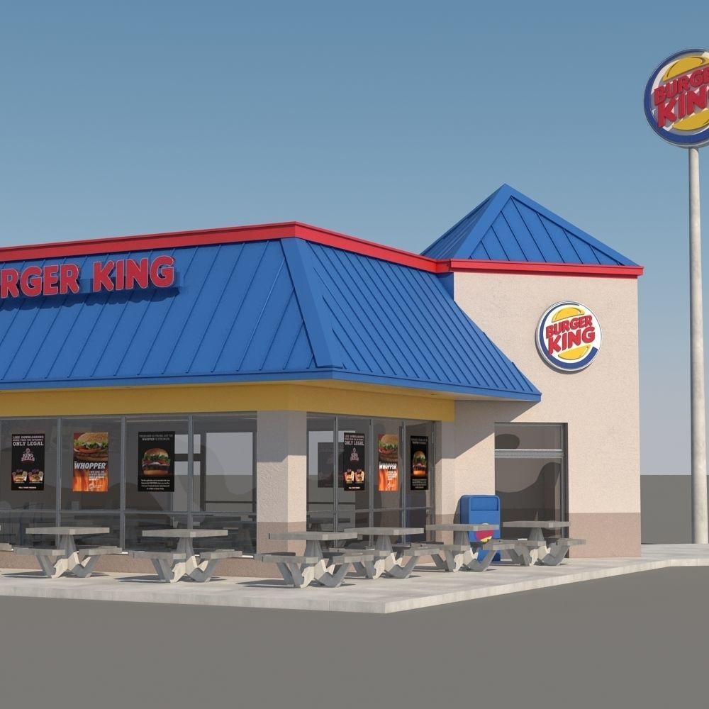 Burger King Restaurant 3D model_1