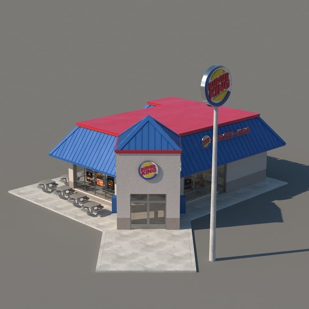 Burger King Restaurant 3D model_2