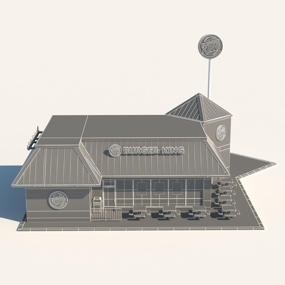 Burger King Restaurant 3D model_8