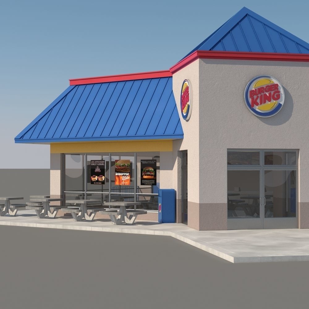 Burger King Restaurant 3D model_3