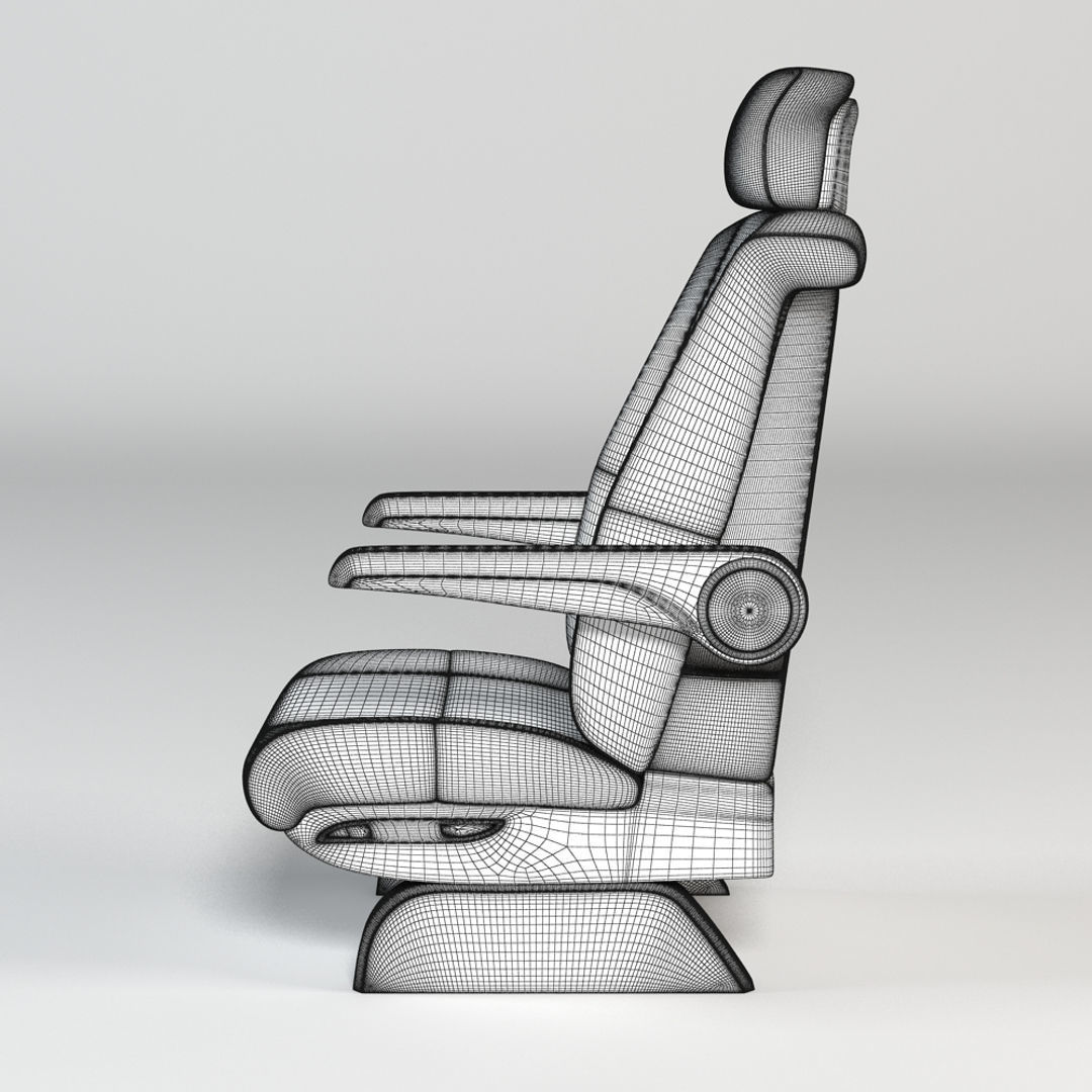 Luxury Airplane Seat 3D model_8
